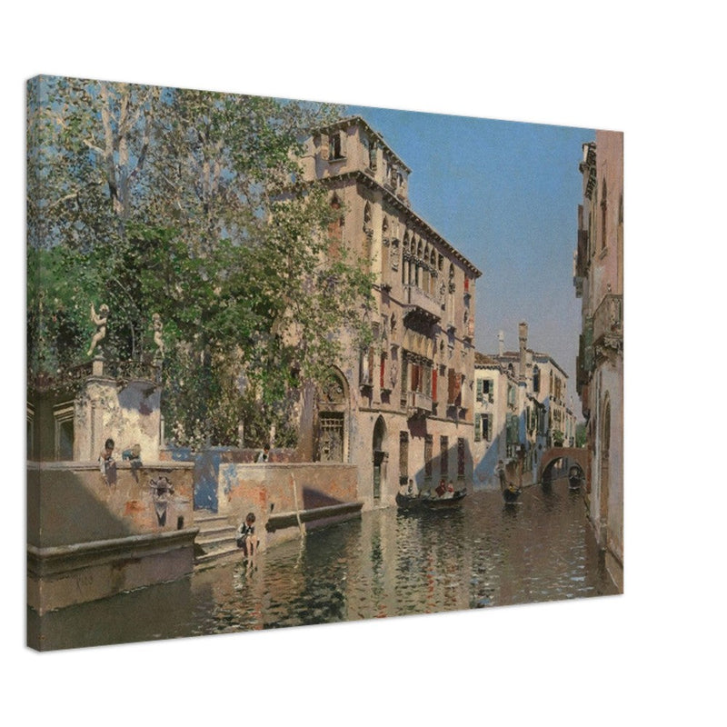A canal in Venice by Martin Ricoca 1875. Italy .