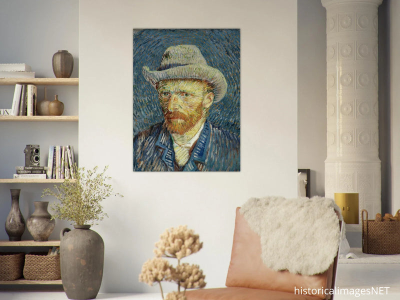 Self-portrait with grey felt hat by Vincent Van Gogh