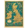 Old map of the British islands by Ernest Dudley Chase