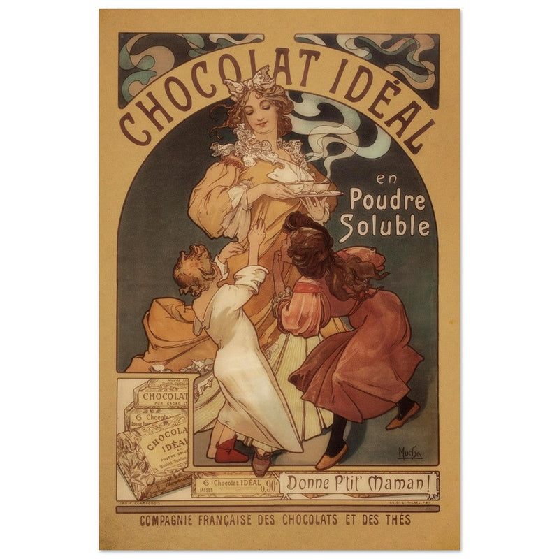 Art Nouveau Alphonse Mucha Chocolat Ideal.
