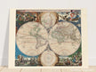 Old world map Orbis Terrarum Nova et Accuratissima Tabula poster by Nicolaes Visscher.