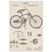 Vintage bicycle patent by Richard J Gatling 1894