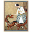 George Wolfe Plank fashion magazine cover 1923. Woman with dragon.