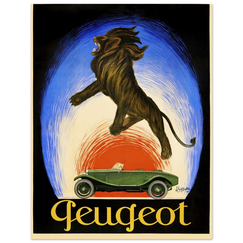 Peugot vintage advertising by Leonetto Cappiello 1925 poster .