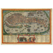 Venice Italy vintage map by Georg Braun and Frans Hogenberg. Antique maps