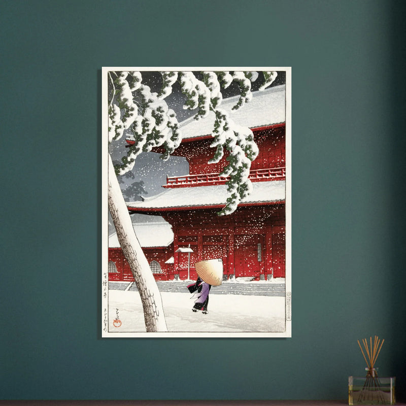 The Zojo Shrine in Shiba by Kawase Hasui