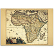 Africa vintage old map print. Reproduction of an ancient map of the african continent of 1680