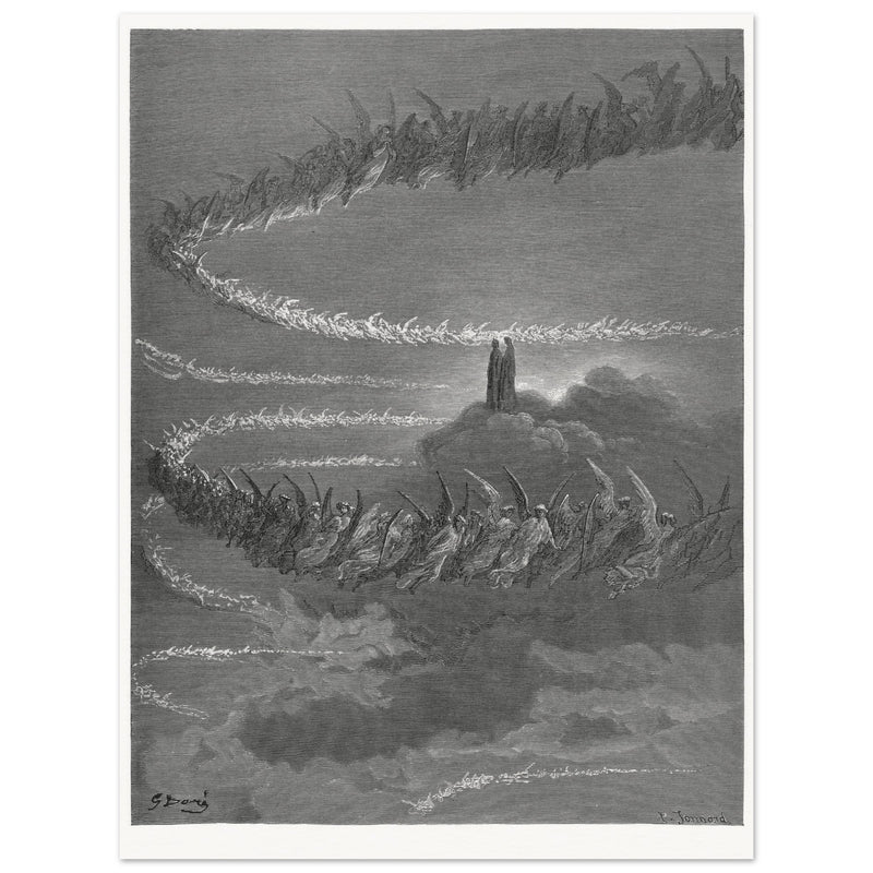 Gustave Dore illustration for The Divine Comedy by Dante Alighieri.  Paradise.