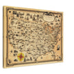 Pictorial old map of the United States of America by Ernest Dudley Chase