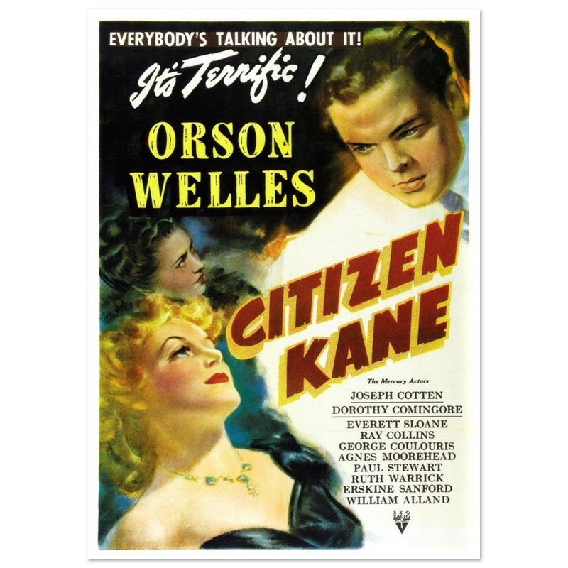 Citizen Kane by Orson Welles movie poster.
