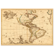 America ancient map. Novissima et accuratissima totius Americae descriptio by Nicolaes Visscher