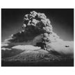A Curtiss P-40 airplane in front of Mount Vesuvius' eruption in Italy 1944. War photography