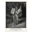 Gustave Dore The Bible engraving print . Moses coming down from Mount Sinai .