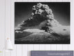 A Curtiss P-40 airplane in front of Mount Vesuvius' eruption in Italy 1944. War photography