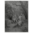 Gustave Dore Paradise Lost engraving . Archangel Rapahel with Adam and Eve in Eden.
