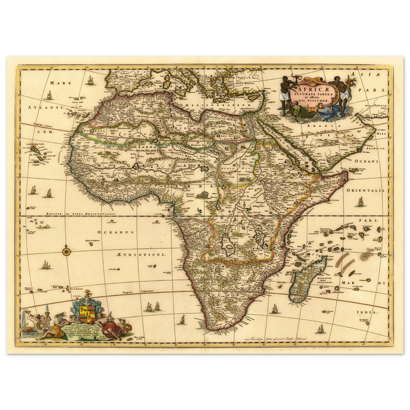 Africa ancient map print by Nicolaes Visscher