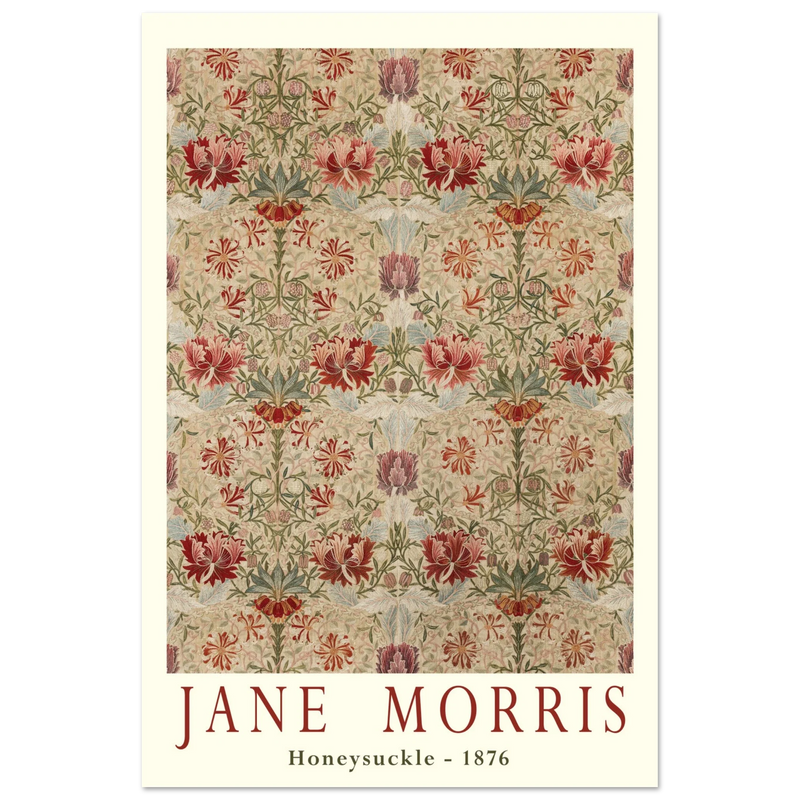 Jane Morris Honeysuckle embroidery.