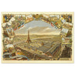 Exposition Universelle de Paris 1889. Eiffel Tower and Paris city view.