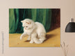 Cat with Ladybird old painting by Arthur Heyer.