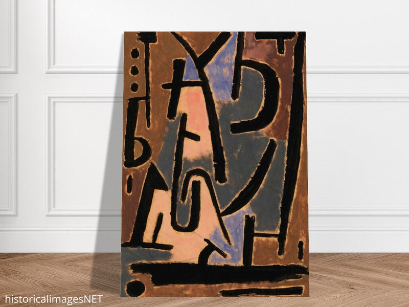 Paul Klee Bedrohliche Zeichen ( Threatening signs ). Abstract painting.  artwork. Wallart