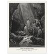 Gustave Dore The Bible engraving print . Daniel in the den of lions illustration .