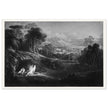 John Martin Paradise Lost vintage mezzoting engraving . Raphael Conversing with Adam and Eve .