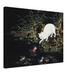 Cats amd fishes in pond. Oriental old painting by Shen Zhenlin.