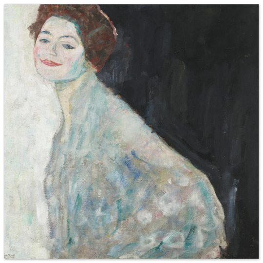 Gustav Klimt Lady in White woman portrait painting.