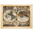 Ancient world map Planiglobium Terrestre Minus in hanc formam redactam by Johann Baptist Homann
