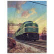 Walter L Green vintage train illustration.