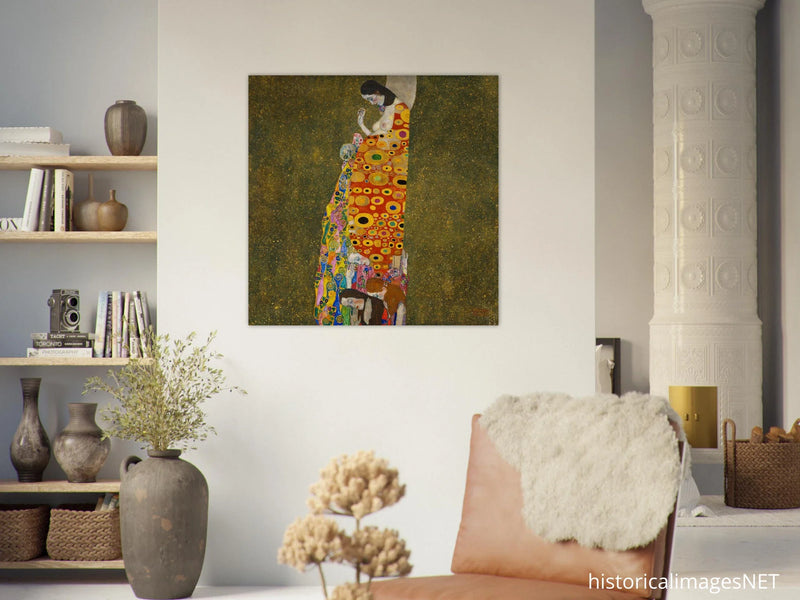 Gustav Klimt Hope II pregnant woman painting.