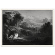 John Martin Paradise Lost vintage mezzoting engraving . Raphael Conversing with Adam and Eve .