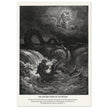 Gustave Dore The Bible engraving print . The destruction of Leviathan illustration .