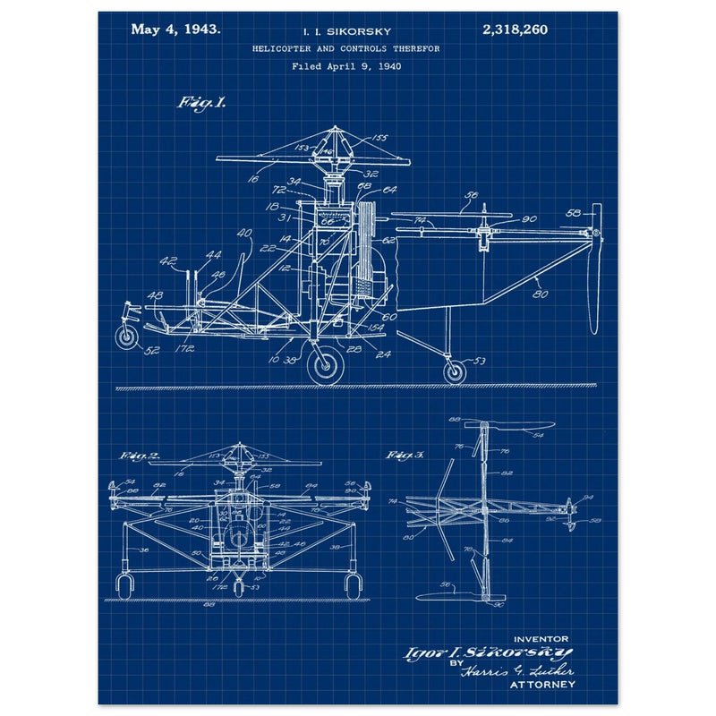 Helicopter patent by Igor Sikorsky