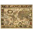 Ancient world map print by Willem Janszoon. Poster of antique vintage old map of 1647.