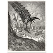 Don Quixote illustration by Gustave Dore. Fight with the wind mills .
