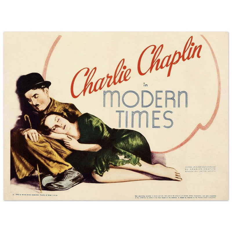 Charlie Chaplin Modern Times movie poster.