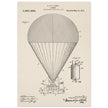 Airship patent drawing by T S C lowe Air balloon illustration