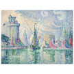 Paul Signac Les tours vertes, la Rochelle. The green towers, La Rochelle. painting.