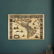 America antique map by Willem Janszoon.