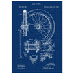 Vehicle whell patent illustration. Vintage drawing .