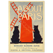 About Paris Poster reproduction two black cats and a red windmill illustrated by O.D. Gibson 1895
