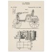 Motor Vehicle patent drawing by James Frank Duryea.