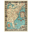 Vintage pictorical map of Map of the Eastern United States by Griswold Tyng. History of the USA.
