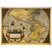 America ancient map. Americae sive novi orbis, nova descriptio by Abraham Ortelius