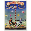 Vanity Fair magazine vintage cover by Rockwell Kent 1923. Two artists dancing at the circus.