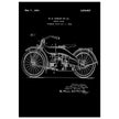 Vintage motorcycle patent by William S Harley founder of harley davidson.