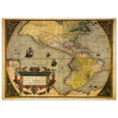 America ancient map. Americae sive novi orbis, nova descriptio by Abraham Ortelius