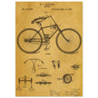 Vintage bicycle patent by Richard J Gatling 1894