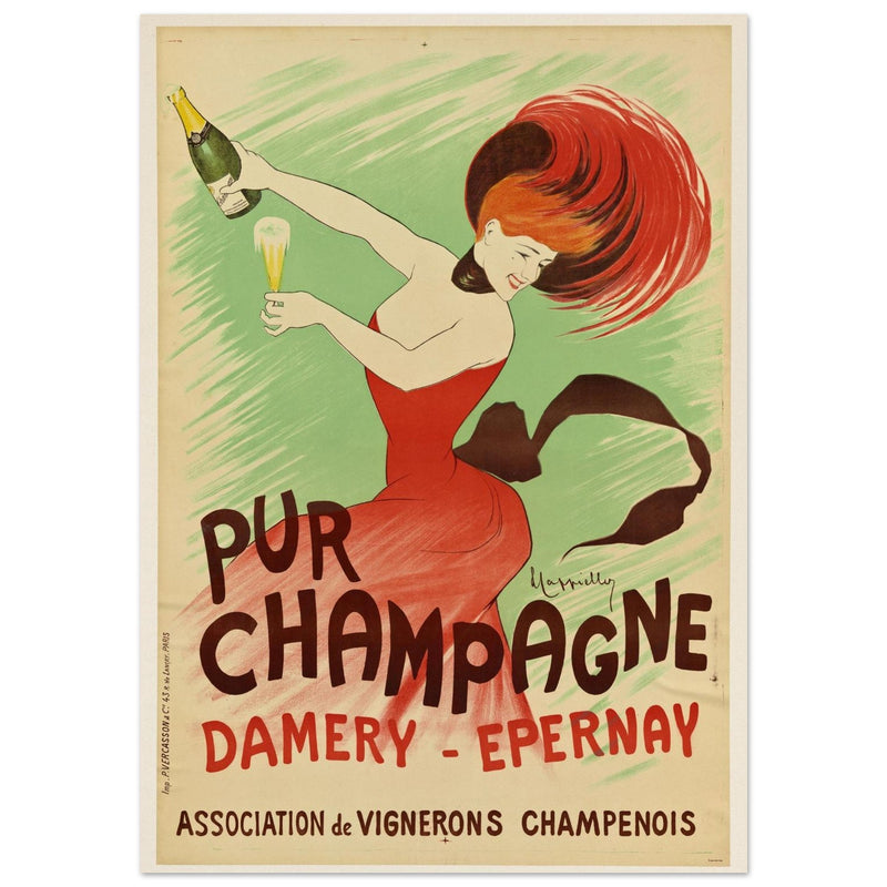 Pur Champagne Damery Epernay advertising vintage poster by Leonetto Cappiello.